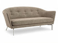 **Sofa retro w kolorze brązowym z metalowymi nogami**